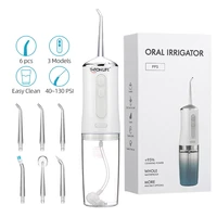 oral irrigator 3 modes usb rechargeable water flosser portable dental water jet waterproof irrigator dental teeth cleaner6 jet