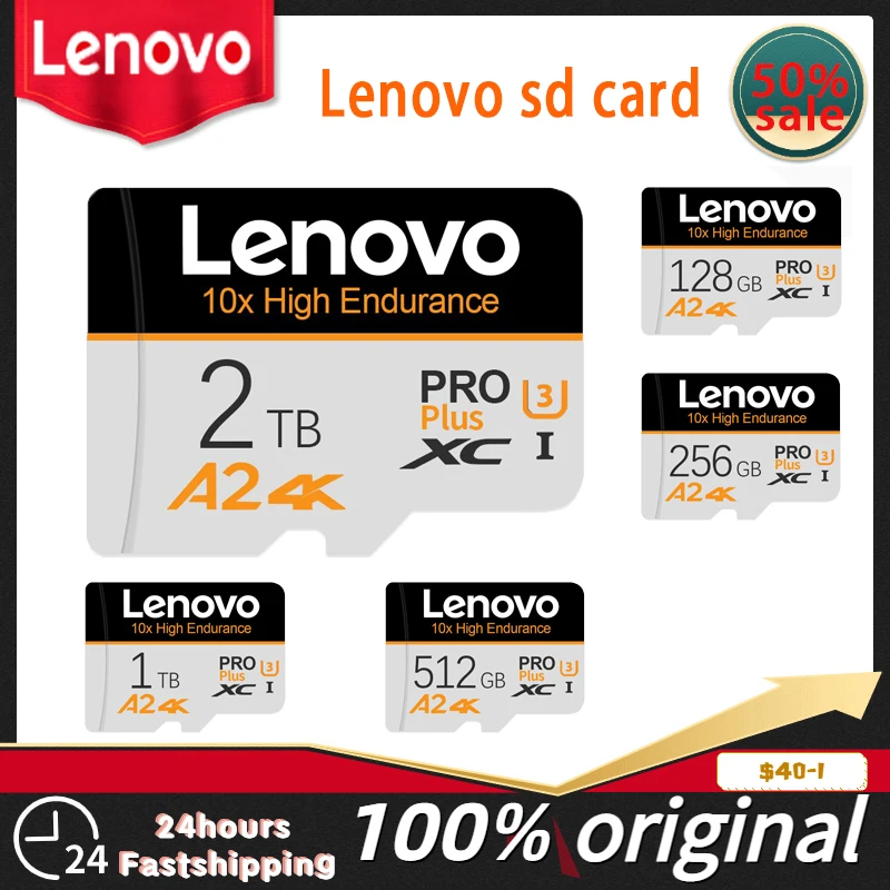 Lenovo Mini SD-карта, 128 гб, 64 гб