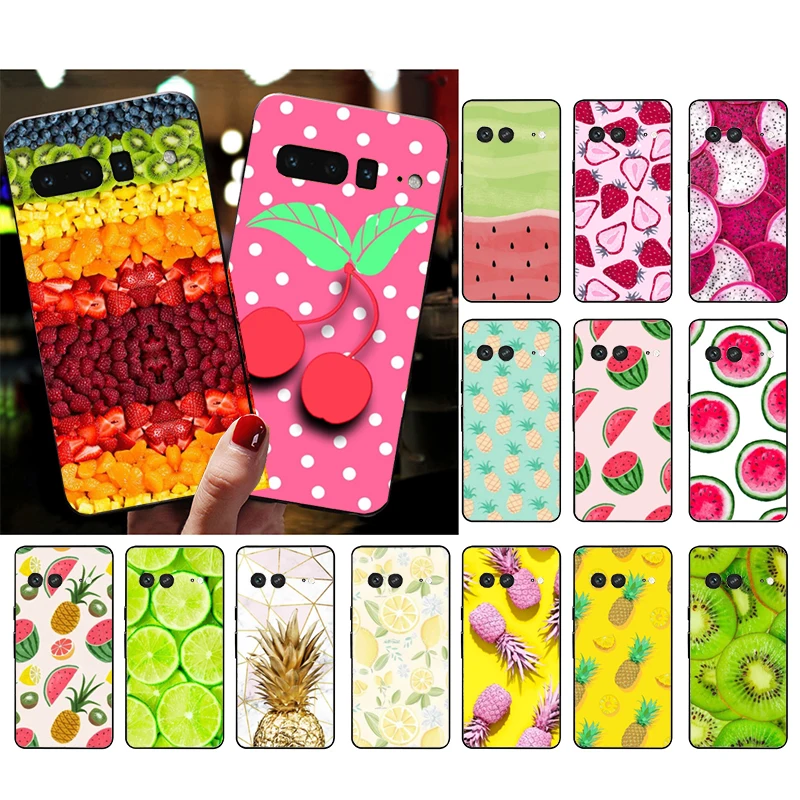 

Phone Case for Google Pixel 7 Pro 7 6A 6 Pro 5A 4A 3A Pixel 4 XL Pixel 5 6 4 3 XL 3A 2 XL Fruit Pineapple Watermelon Strawberry