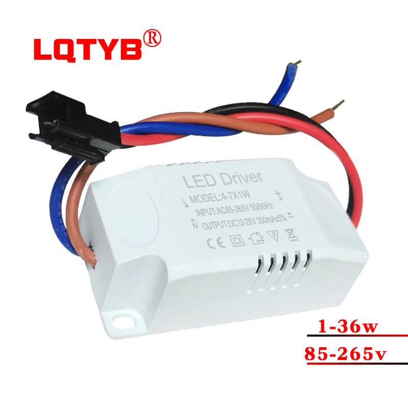 

2pcs Led external driving power supply 3-50W constant current isolated driving power supply household lighting power supply