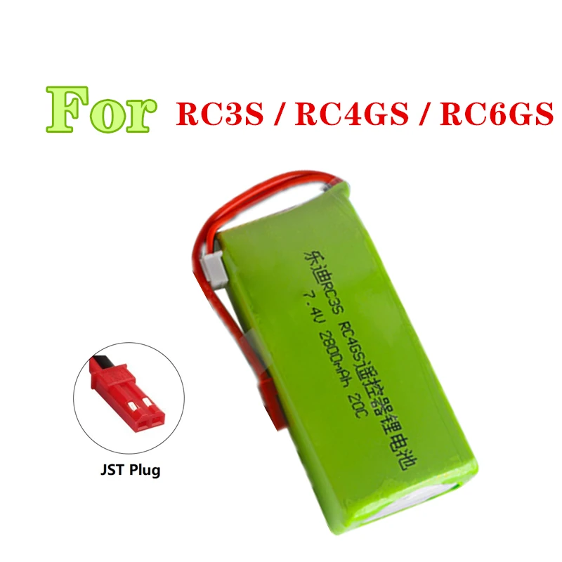 RC Battery 2S 7.4V 2800mah Lipo Battery For Radiolink RC3S RC4GS RC6GS Transmitter Li-Polymer With JST Plug 20C 7.4V Battery