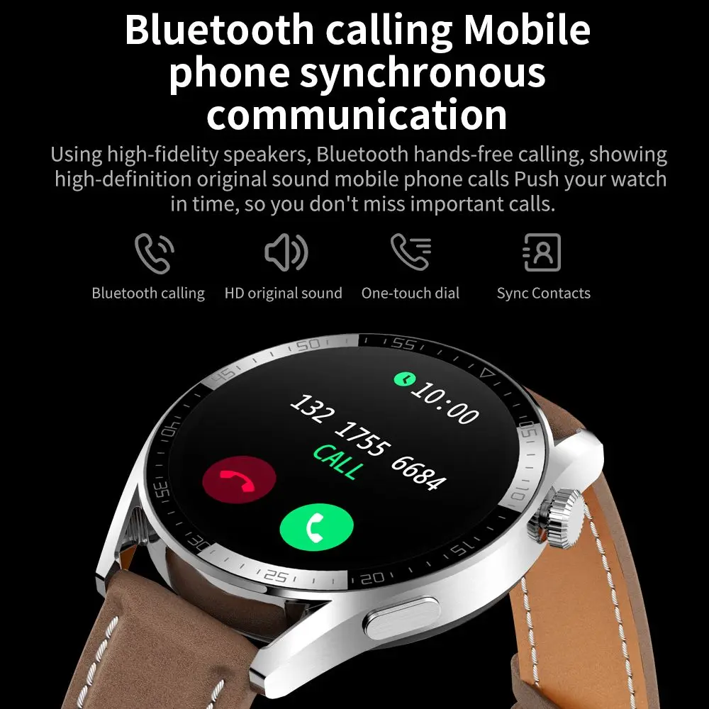Мужские Смарт-часы с Bluetooth 390*390 HD пульсометр фитнес-трекер IP67 водонепроницаемые