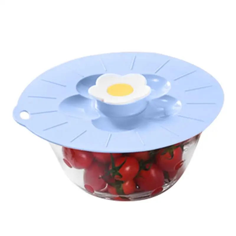 

Silicone Suction Lids Bowl Cup Lid Cover Reusable Microwave Splatter Cover And Spill Stopper Lid Cover With Flower Design For