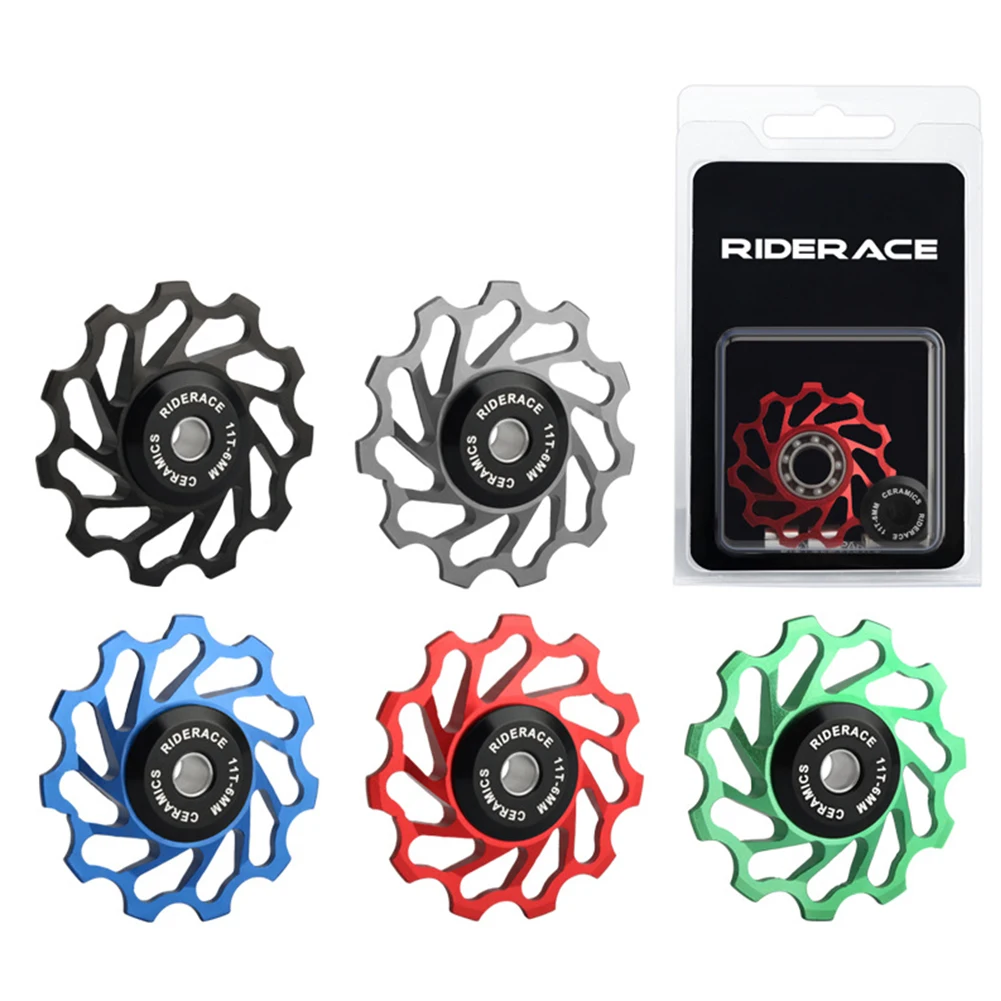 

11T MTB Ceramic Rear Derailleur Pulley Roller Idler Bearing Jockey Wheel Bike Bicycle Rear Derailleur Guide Pulley Cycling Part