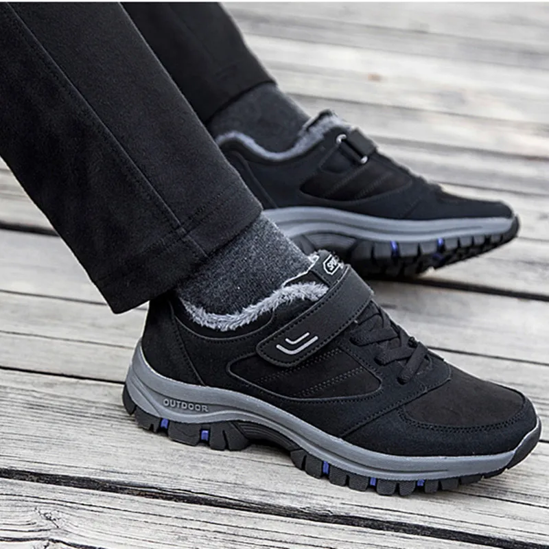 Men Women Plush Warm Climbing Shoes Winter Wear-resistant Hiking Sneaker Trekking Boot Unisex Non Slip OutdoorTourism Mountain