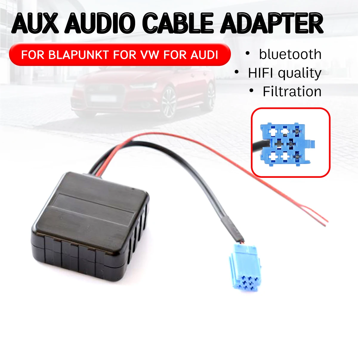 

bluetooth Aux Receiver Cable Adapter Hifi Quality For AUDI Chorus Concert for Blaupunkt For vw Delta Beta For VDO Becker