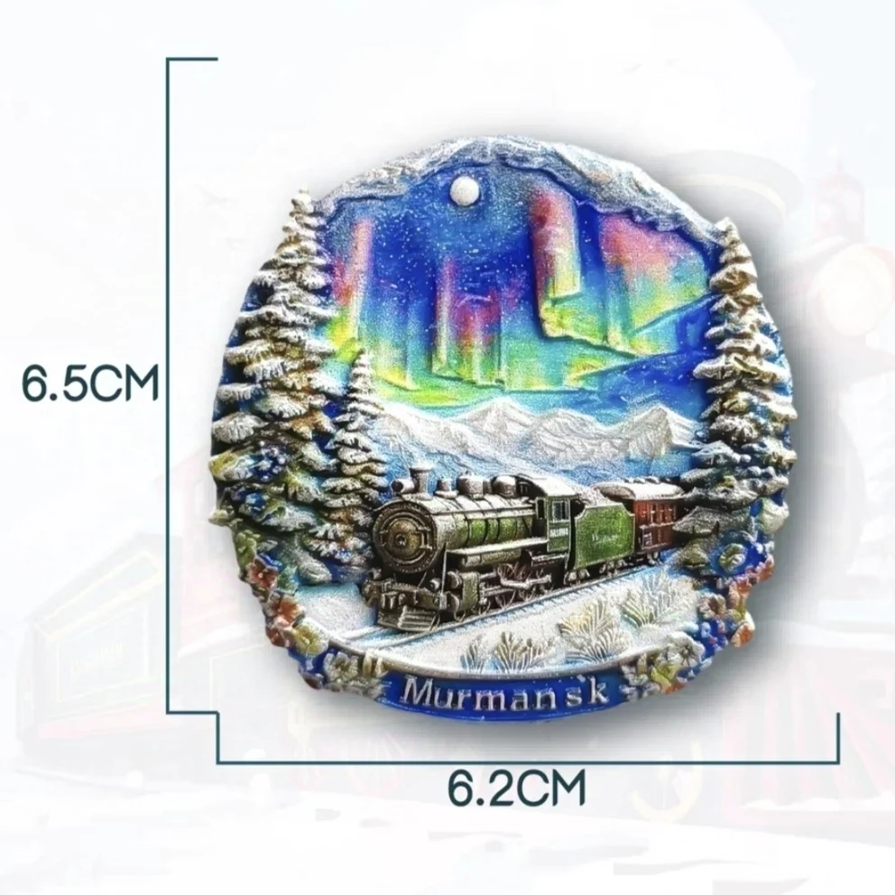 Азия Россия Мурманский Байкал Смола 3D Магниты на холодильник Туризм Сувенир