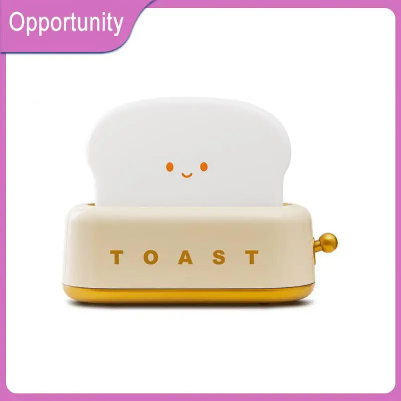 

Adjustable Dimming Nightstand Night Light Children Bedroom Usb Charging Toaster Night Light Timing Led Bread Maker Night Light