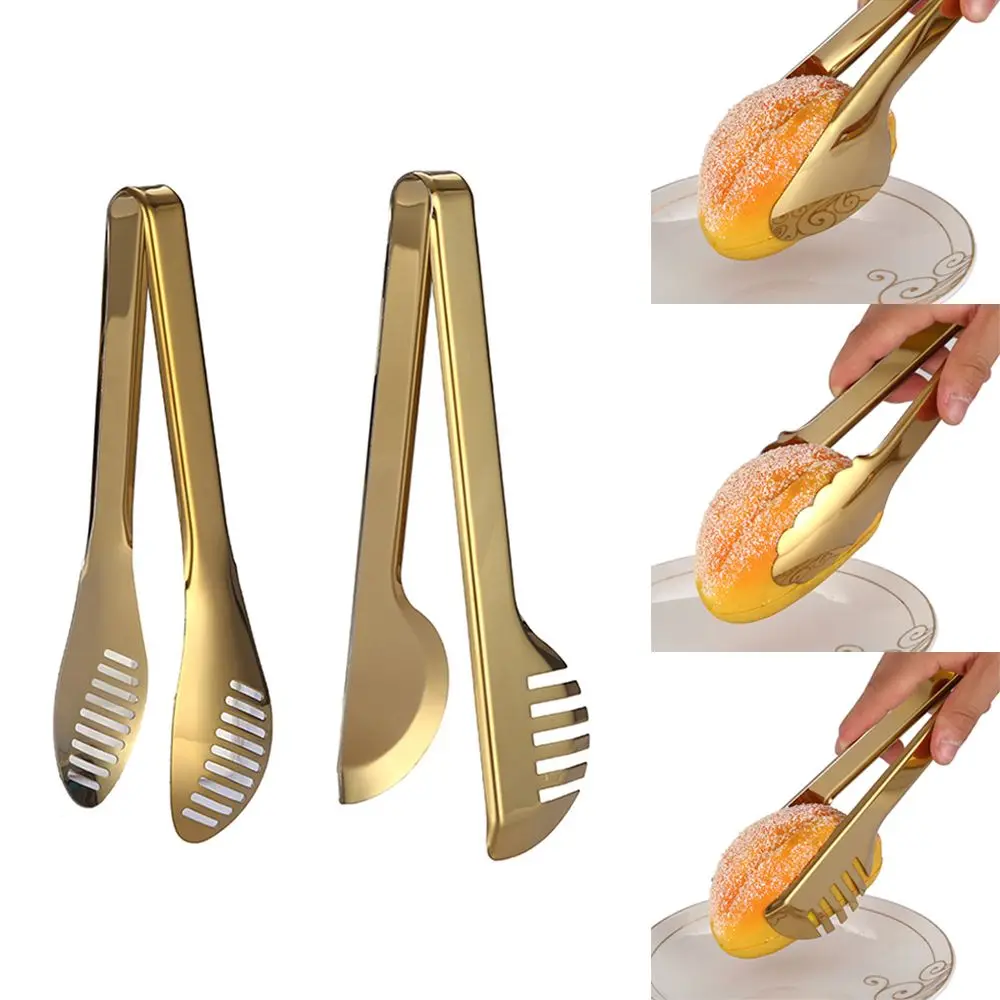 

New Hollow Cake Bread Kitchen BBQ Steak Clip Food Tongs Cooking Utensils Grill Clamp