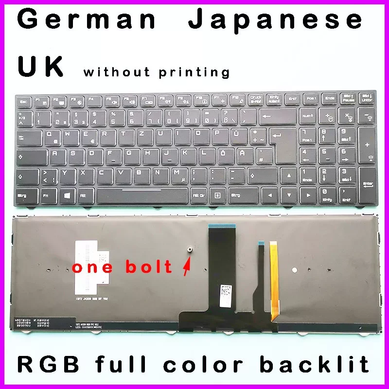 RGB keyboard for Clevo N850 series  6-80-N85K0-07A-210-1 6-80-N85K3-190-1 CVM15F26D0J430J3 CVM15F20J0J430J CVM15F2600J430P