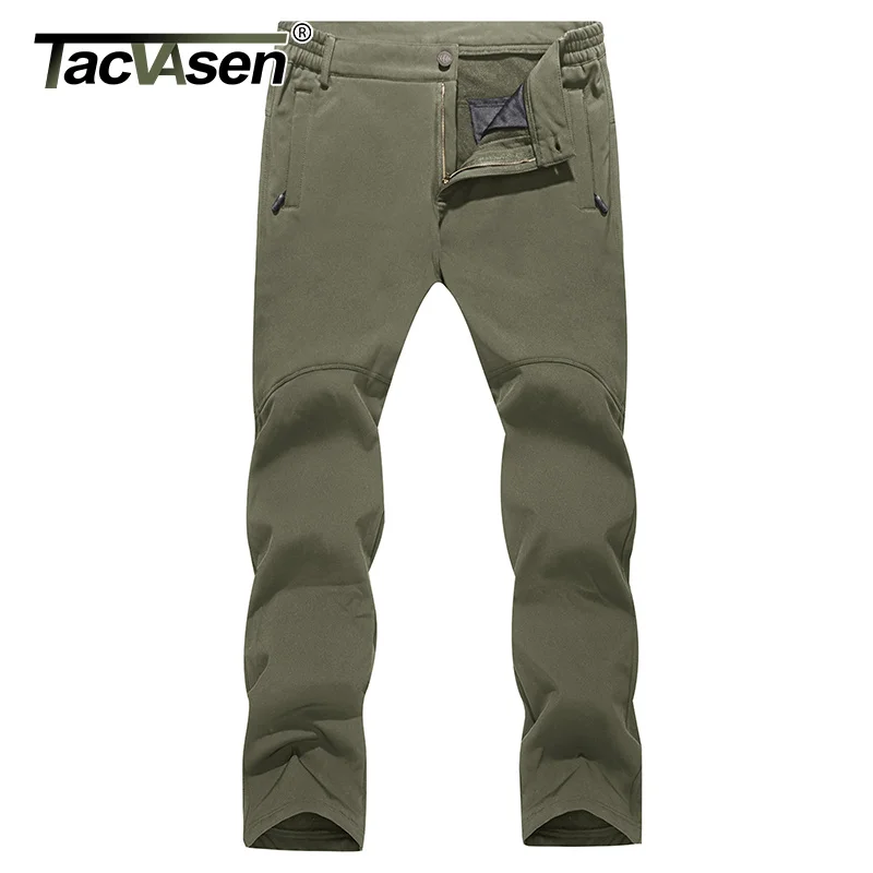 

Мужские зимние брюки TACVASEN с флисовой подкладкой, теплые военные тактические брюки, прямые теплые штаны для походов и охоты, рабочие штаны