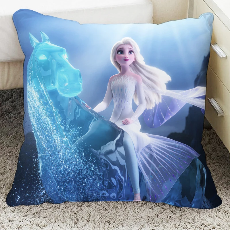 

Disney frozen2 Elsa Anna Girls Decorative Nap Pillow Cases cartoon Cushion Cover on Bed Sofa Children Birthday Gift 40x40cm