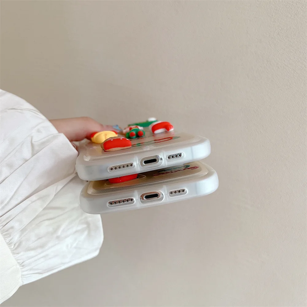Фото 3D Милый Рождественский прозрачный мягкий чехол для iPhone 13 12 Pro Max для iPhone 11 XS MAX X XR новогодний бампер с изображением святого дерева в подарок №4