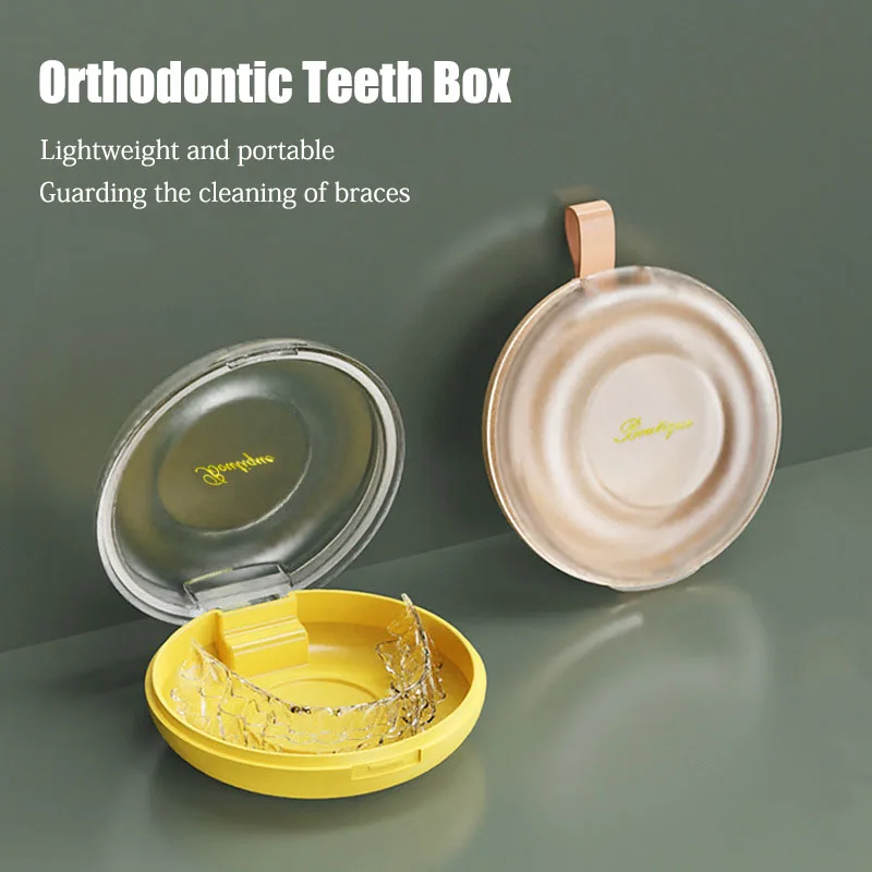 

Orthodontic Dental Retainer Box Denture Storage Holder Container Partial Denture Case Orthodontic Teeth Box Invisible Braces Box