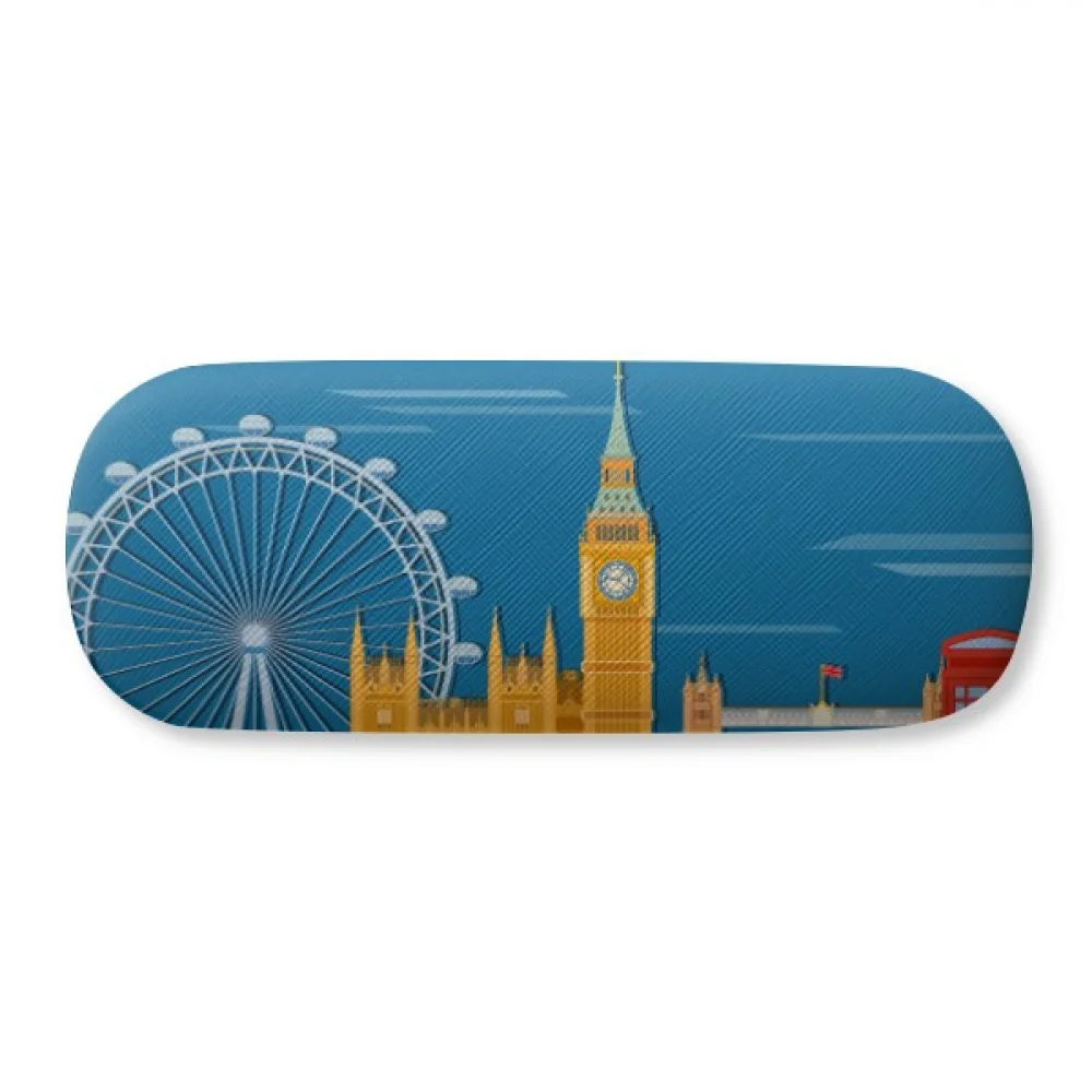 

Двухслойный чехол для очков London Eye с изображением автобусов и граффити, Жесткий Чехол для очков, футляр для хранения очков