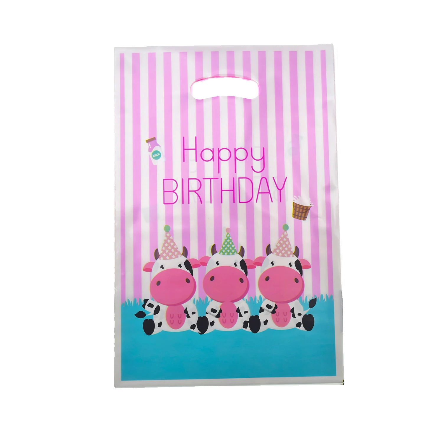 Розовая ферма пастбище молочная корова овечка курица утка пластиковый