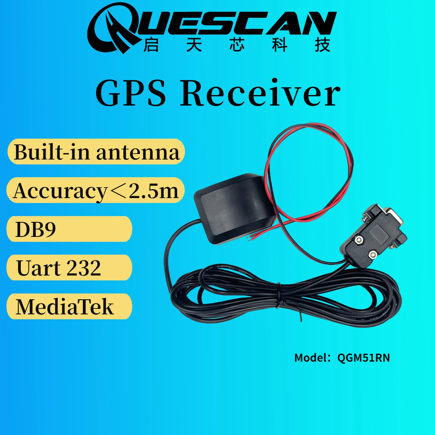 

RS232 GPS Receiver Antenna DB9 GPS Receiver High Precision GNSS Receiver GPS Antenna 232 GPS Module,nmea0183,3.3-5.0v,9600,1hz
