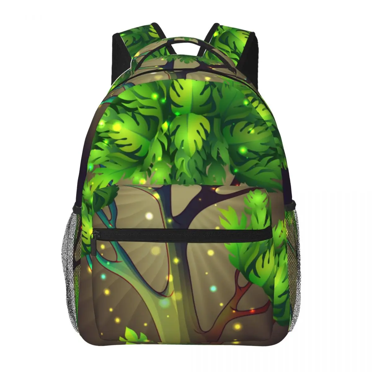 

Fashion Backpack Women Men Unisex Students Backpacks Magic Green Tree Travel bag Bookbag
