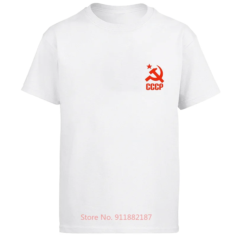 

Soviet Flag Hammer Sickle Communist Communism Cccp Army graphic t shirts short sleeve t-shirts Summer Men's clothing