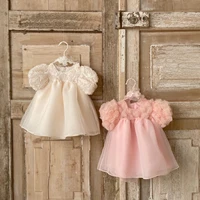 2022 summer new baby girl dress cute princess dress infant girl photography props kids short sleeve dress girls party dress