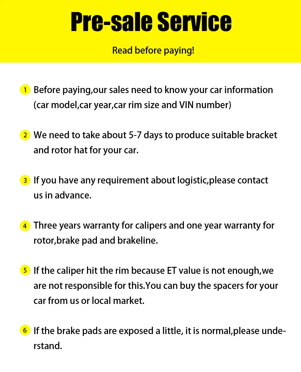 Передний большой тормозной комплект 6 поршневых суппортов с ротором 405*34 мм авто