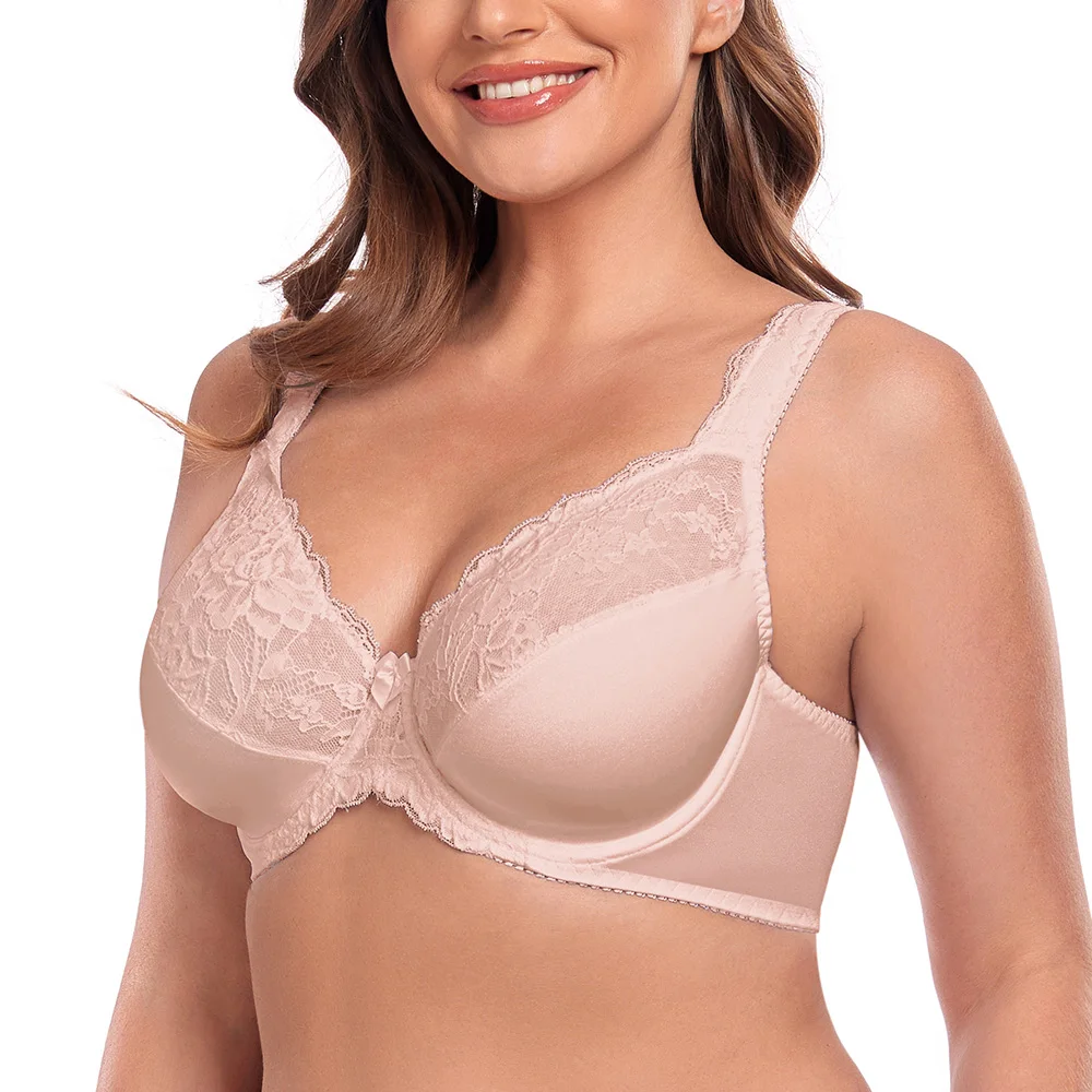 Бюстгальтеры больших размеров для женщин кружевной бюстгальтер без косточек