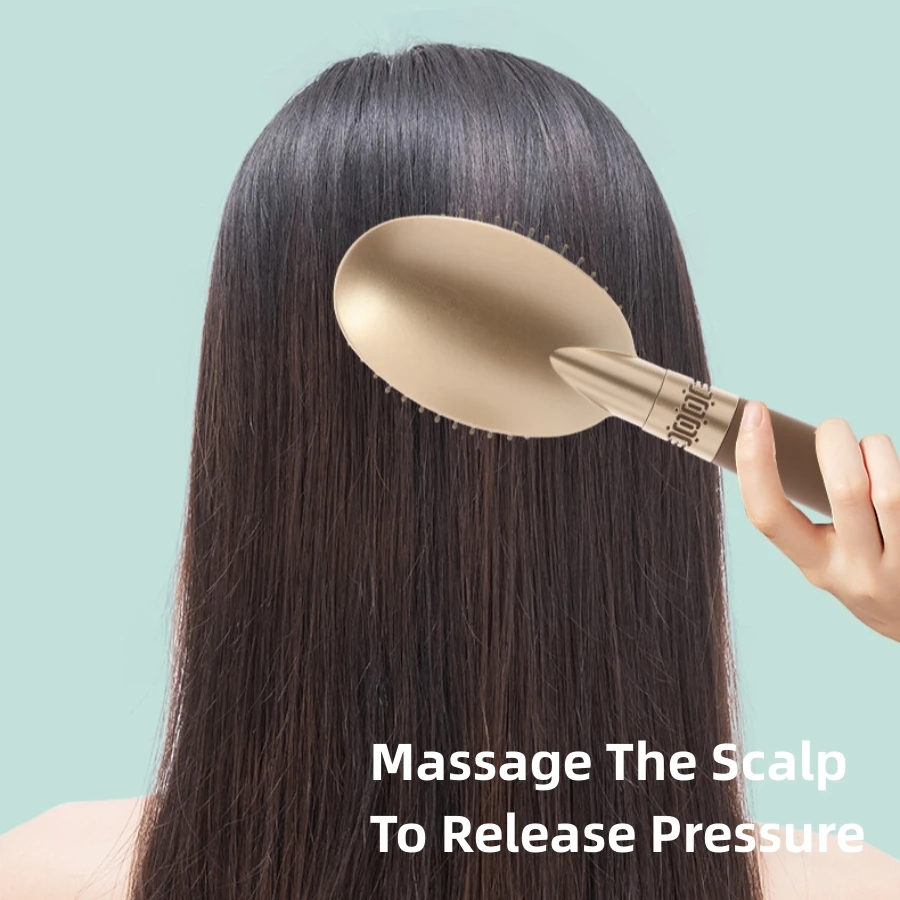 Элегантная золотая щетка для волос с подушкой безопасности от LUNCAY Современный и