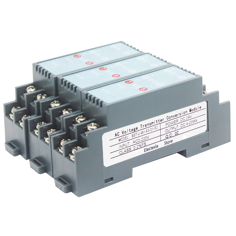 ES-BST-U AC Voltage Transmitter Sensor Transducer 5V 100V 220V 380V 1000V Input 4-20mA 0-10V Output Signal Monitoring |