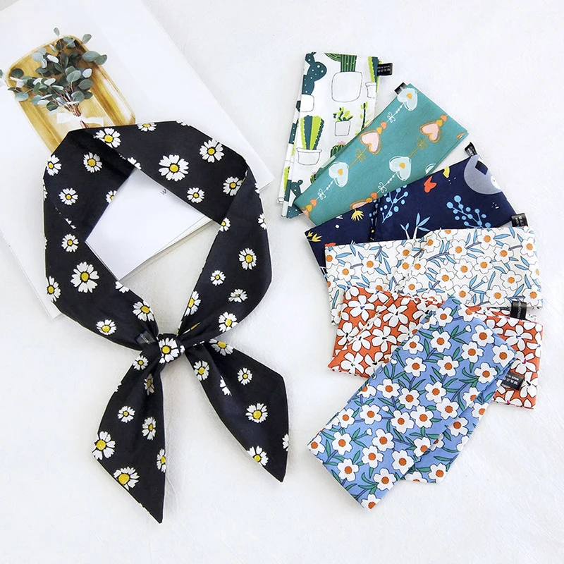 

Small Silk Scarf For Women 2022 New Print Handle Bag Ribbons Brand Fashion Head Scarf Small Long Skinny Scarves Wholesale