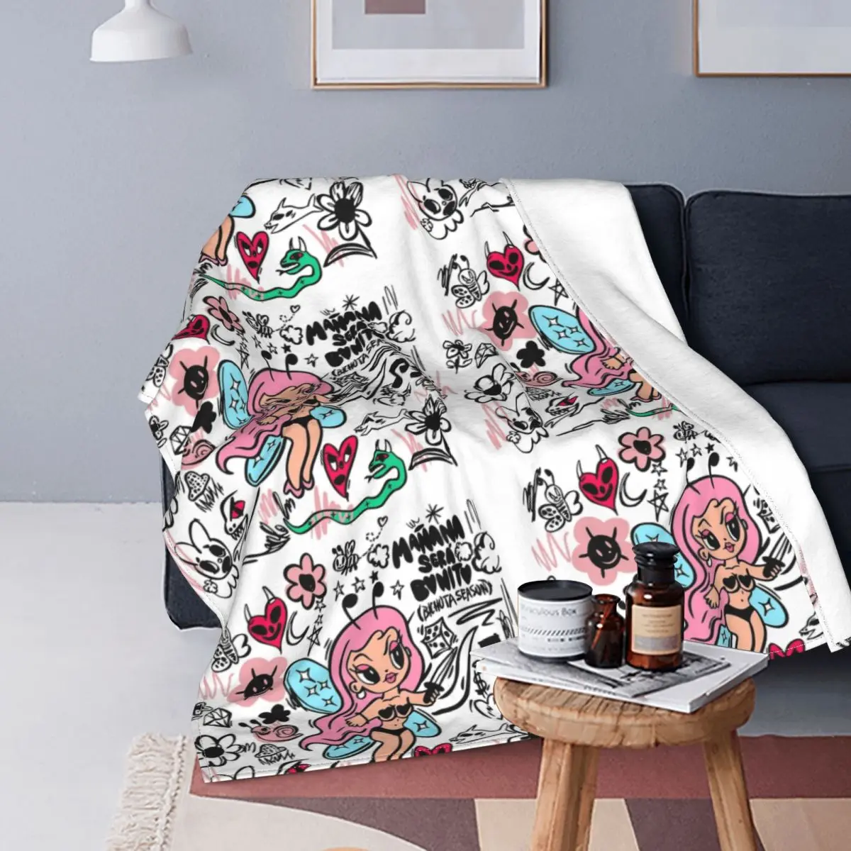 Всесезонное покрывало pespluma Karol G 2023 Bichota фланелевые супер мягкие покрывала для