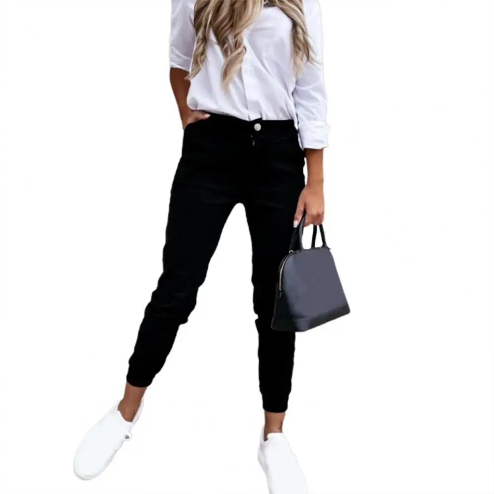 

Pants Casual Solid Color High Waist Pencil Pants Lady Office Lady Trousers Bodycon for Dating