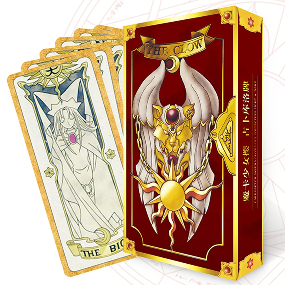 

1 Set Card Captor Sakura Clow Card SAKURA CARD Cosplay Deluxe Edition Anime Prop Gift Toy Taort Table Toy for Family Christmas