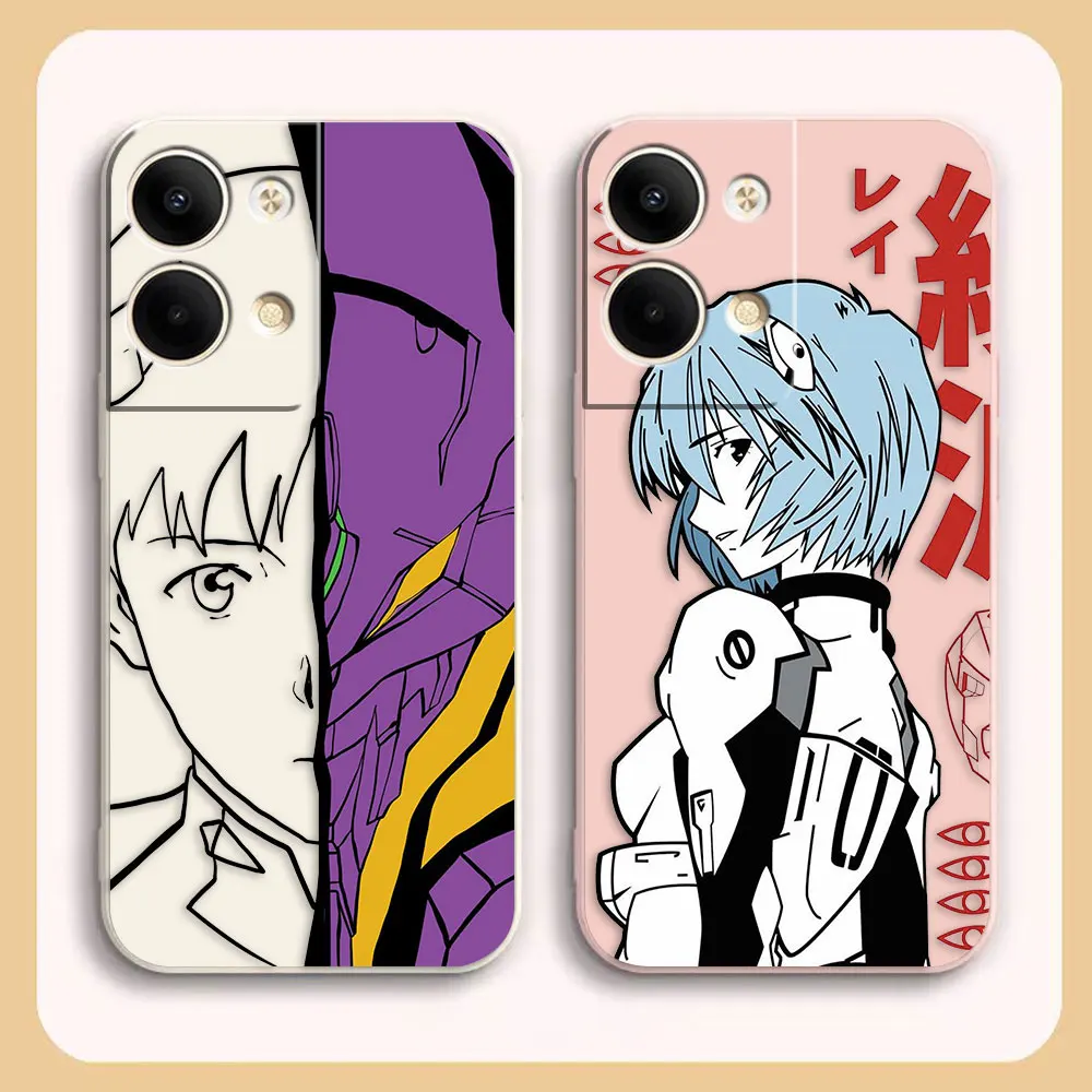 

Phone Case For OPPO RENO 8 7 9 6 7SE 5 4 4SE 4 4G 5G PRO PLUS Colour Simple Case Cover Funda Cqoue Shell Capa Anime E-Evangelion