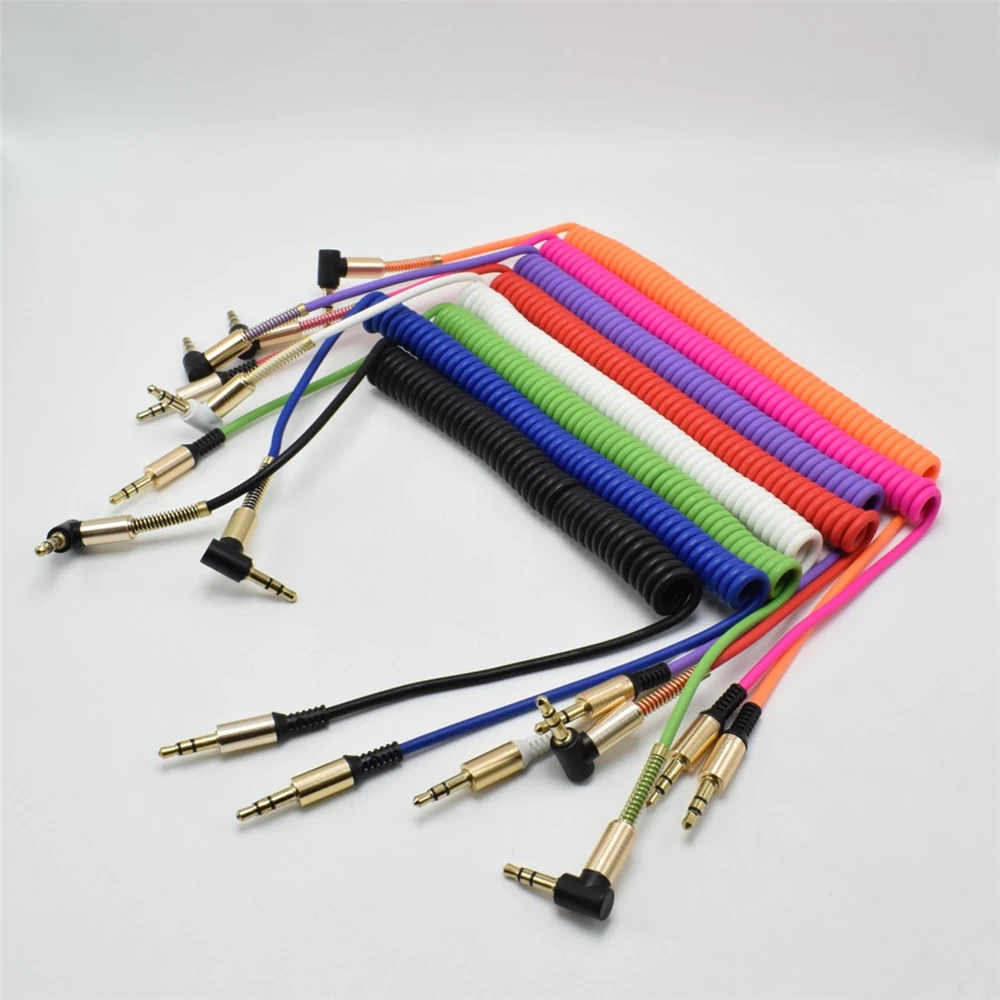 

3.5 Jack AUX Audio Cable 3.5MM Male to Male Cable For Phone Car Speaker MP4 Headphone 1.8M Jack 3.5 Spring Audio Cables