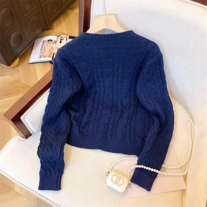 Американский винтажный вязаный кардиган в консервативном стиле для женщин Новое