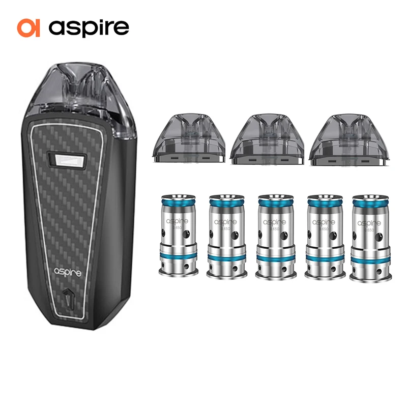 Vaper Electronic Cigarette Aspire AVP Pro Kit Plus 3 Pods and 5PCS 0.65Ω Mesh Coils Vape E-cigarette System E-cig Vapeadore