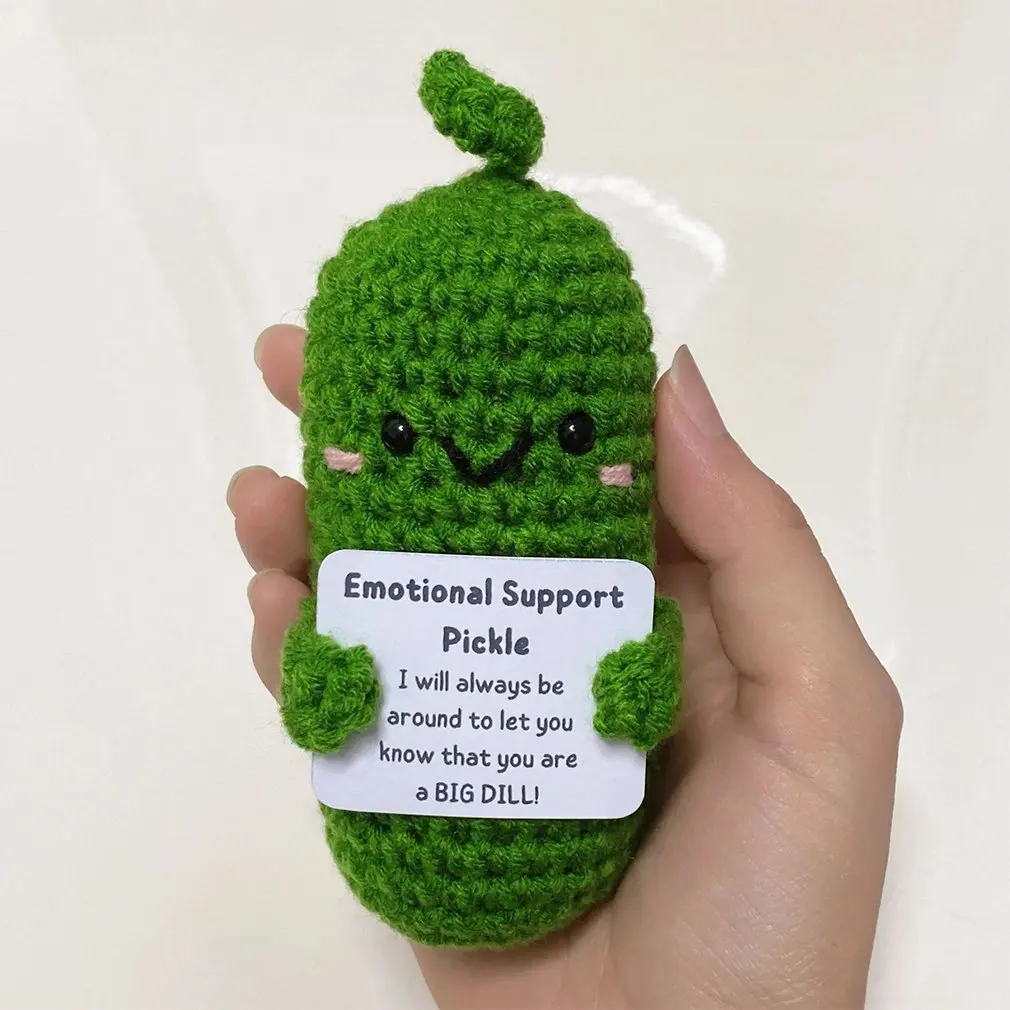 

Positive Vegetables Home Room Decor Mini Handmade Plush Ornament Knitting Wool Yarn Doll Birthday Gifts Room Decorations