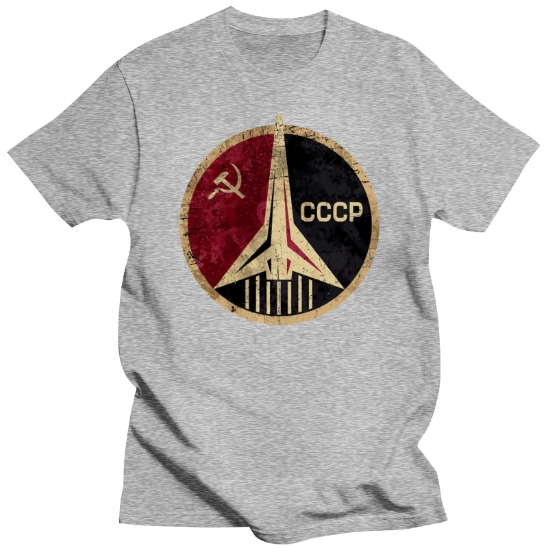Cccp Русская Советская СССР футболка летняя мужская с круглым вырезом хлопок