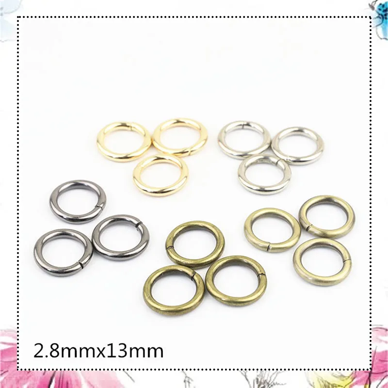 

100Pcs 13mm Unwelded Iron O Ring Buckle Closed Metal Loop Keychain Rings DIY Bag Part Hardware Accessories