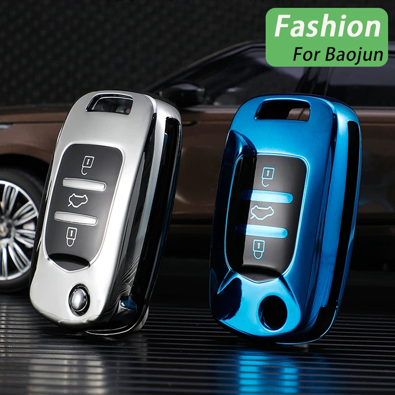 

TPU Car Remote Key Case Cover For Baojun 730 510 560 310 630 310W Auto Key Protector Accessories Keychain Shell Fob