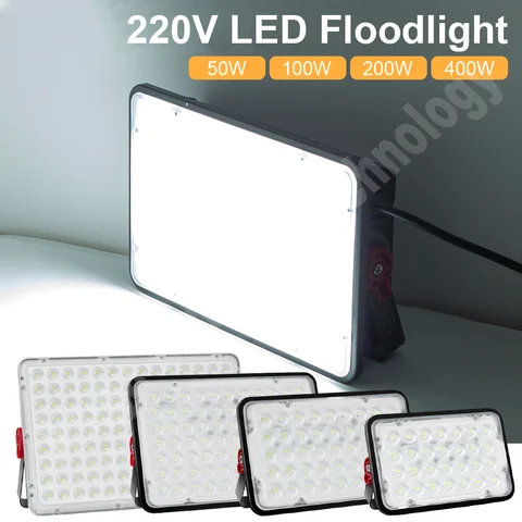 YEMEKE Уличный прожектор LED 50/100/200/400 Вт, IP66, холодный/теплый белый