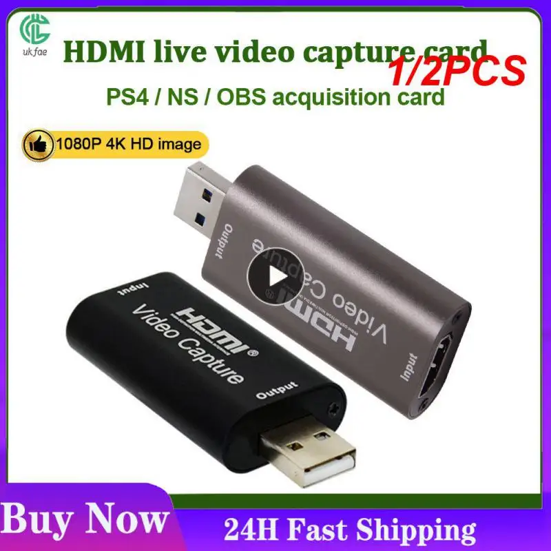 

1/2PCS HDMI-compatible Video Capture Card USB 3.0 Recorder for /3 Game TV Box Phone Camcorder Camera Recording Live