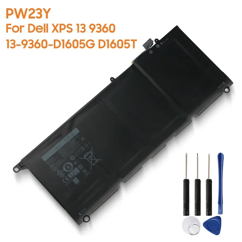 Фото Сменная батарея PW23Y RNP72 0RNP72 0TP1GT для Dell XPS 13 9360 13-9360-D1605G D1605T D1705, 60 Вт·ч, высокая емкость №1