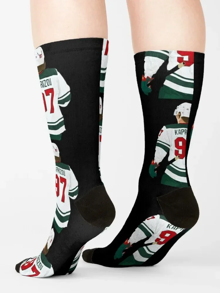 Kirill Kaprizov 97 носки Хэллоуин Цветочные рождественские чулки Компрессионные мужские