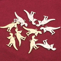 5pcslot 2130mm gold stainless steel dinosaur design charms pendants for necklace findings diy jewelry making wholesale