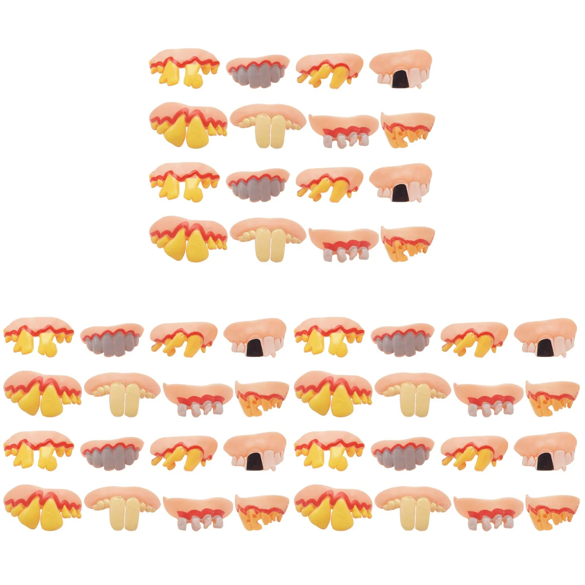 

Teethfakeparty Costume Favors Supplies Cosplay Performance Ugly Props Zombiefunny Fangs Prank Gag Dentures Gnarly Faux Hallowen