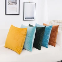 4545cm pillowcover velvet fabric throw cushion cover solid color living room decoration sofa bed office waist pillowcase 40305