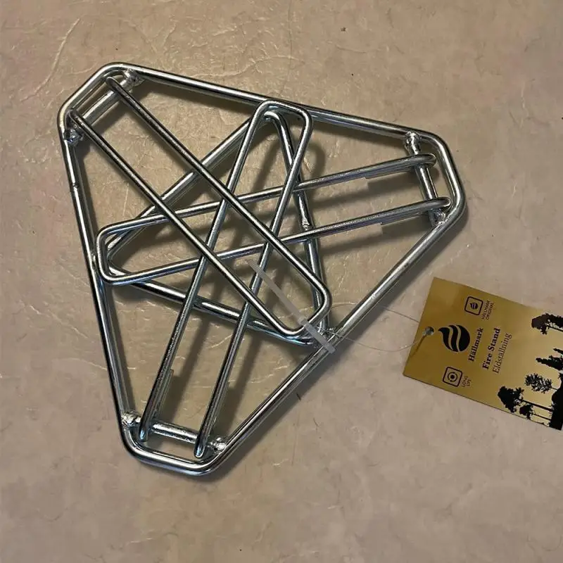 

Полевая кухня Серебристая портативная нержавеющая сталь высококачественные складные принадлежности для кемпинга на открытом воздухе аксессуары открытый огонь штатив