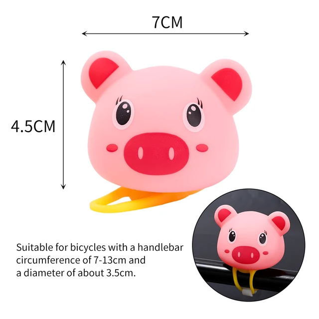 Kids Bicycle Luminous Bell Cartoon Animals Safety Silicone Scooter Baby Trolley Handlebar Ring with Horn Stroller Accessories 5