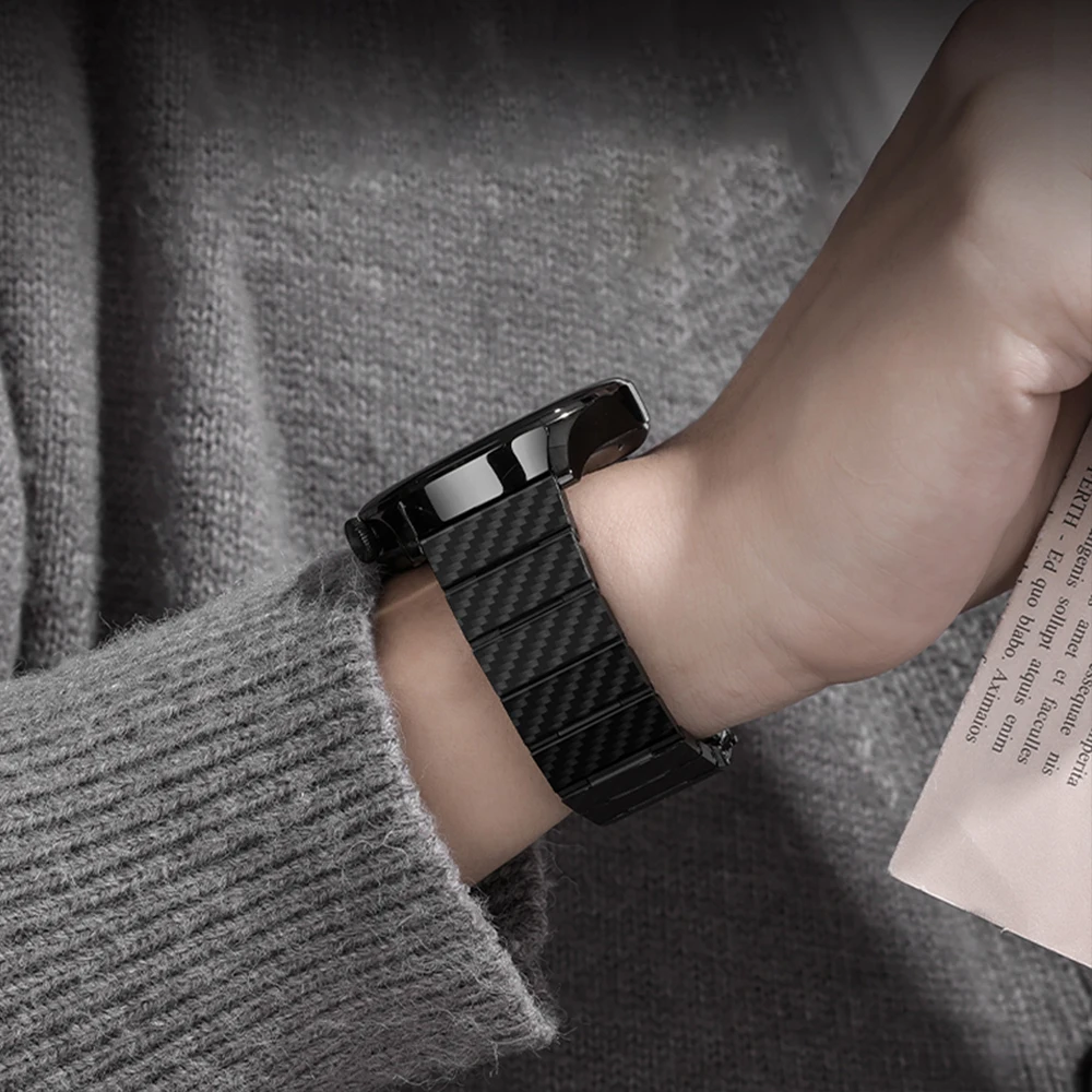 Carbon Fibre Strap For Amazfit GTR 4 3 2 3pro 47mm 42mm Band For amazfit GTS 3 2 2e Stratos 2 2S 3 Bracelet Correa Bip U S Lite